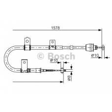 1 987 482 167 BOSCH Трос, стояночная тормозная система