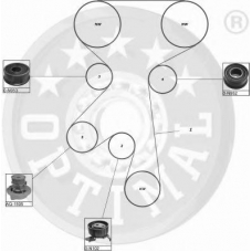 SK-1073 OPTIMAL Комплект ремня грм
