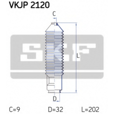 VKJP 2120 SKF Комплект пылника, рулевое управление