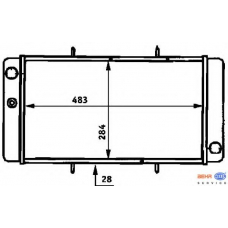 8MK 376 717-161 HELLA Радиатор, охлаждение двигателя