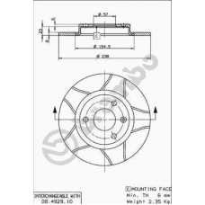 08.4929.75 BREMBO Тормозной диск