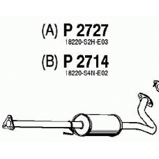 P2714 FENNO Средний глушитель выхлопных газов