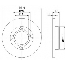 8DD 355 103-651 HELLA PAGID Тормозной диск