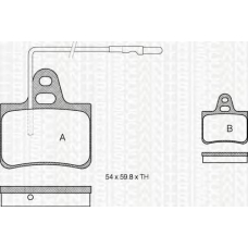 8110 38781 TRIDON Brake pads - rear