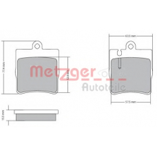 1170064 METZGER Комплект тормозных колодок, дисковый тормоз