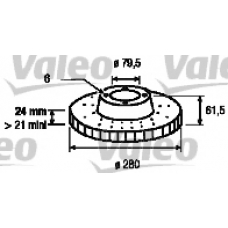 186688 VALEO Тормозной диск