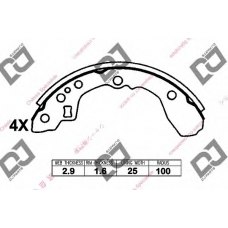 BS1267 DJ PARTS Комплект тормозных колодок