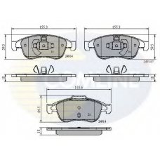 CBP01677 COMLINE Комплект тормозных колодок, дисковый тормоз