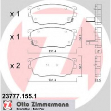 23777.155.1 ZIMMERMANN Комплект тормозных колодок, дисковый тормоз