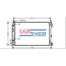 0620071 KUHLER SCHNEIDER Радиатор, охлаждение двигател