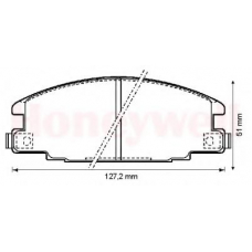 572272B BENDIX Комплект тормозных колодок, дисковый тормоз