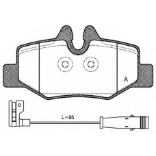 BPA1110.02 OPEN PARTS Комплект тормозных колодок, дисковый тормоз