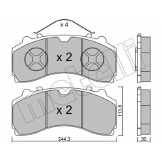 22-0934-0 METELLI Комплект тормозных колодок, дисковый тормоз