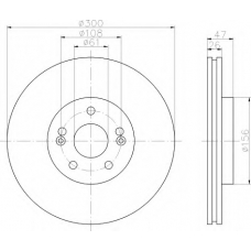 8DD 355 109-291 HELLA Тормозной диск