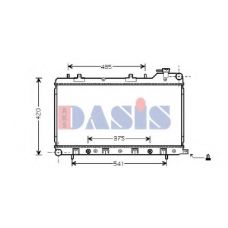 350016N AKS DASIS Радиатор, охлаждение двигателя