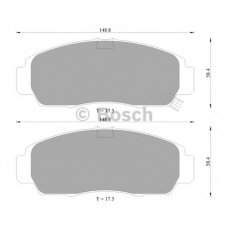 0 986 505 404 BOSCH Комплект тормозных колодок, дисковый тормоз