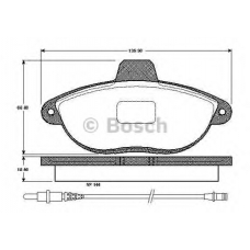 0 986 TB2 295 BOSCH Комплект тормозных колодок, дисковый тормоз