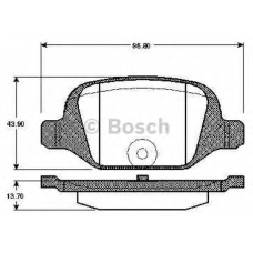 0 986 TB2 796 BOSCH Комплект тормозных колодок, дисковый тормоз