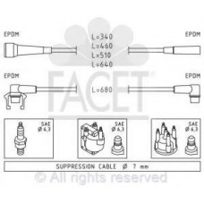 4.8379 FACET Ккомплект проводов зажигания