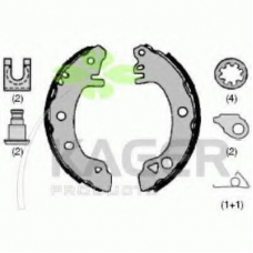 34-0167 KAGER Комплект тормозных колодок