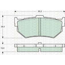 8110 10998 TRIDON Brake pads - rear