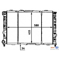 8MK 376 718-091 HELLA Радиатор, охлаждение двигателя