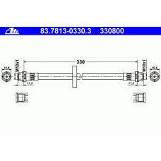 83.7813-0330.3 ATE Тормозной шланг