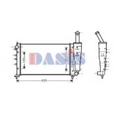 080073N AKS DASIS Радиатор, охлаждение двигателя