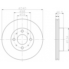 8DD 355 105-881 HELLA Тормозной диск