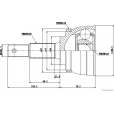 J2821147 HERTH+BUSS JAKOPARTS Шарнирный комплект, приводной вал