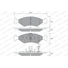 151-2212 WEEN Комплект тормозных колодок, дисковый тормоз