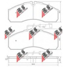 37709 ABS Комплект тормозных колодок, дисковый тормоз