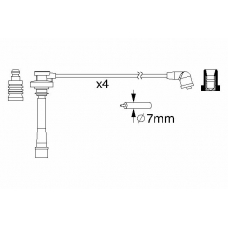 0 986 357 147 BOSCH Комплект проводов зажигания