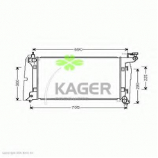 31-3645 KAGER Радиатор, охлаждение двигателя