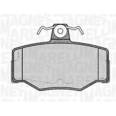 363916060345 MAGNETI MARELLI Комплект тормозных колодок, дисковый тормоз