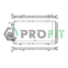 PR 0540N1 PROFIT Радиатор, охлаждение двигателя