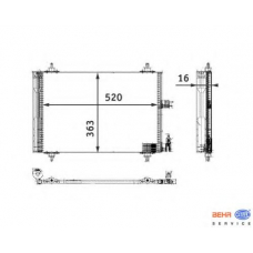 8FC 351 301-031 HELLA Конденсатор, кондиционер