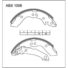 ABS1008 Allied Nippon Колодки барабанные