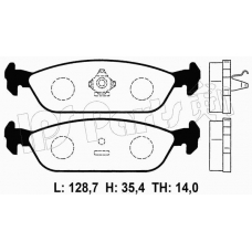 IBR-1600 IPS Parts Комплект тормозных колодок, дисковый тормоз
