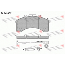 BL1455B2 FTE Комплект тормозных колодок, дисковый тормоз