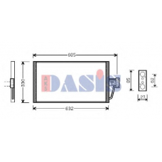 053250N AKS DASIS Конденсатор, кондиционер