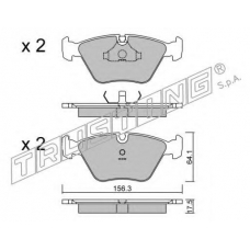 124.1 TRUSTING Комплект тормозных колодок, дисковый тормоз