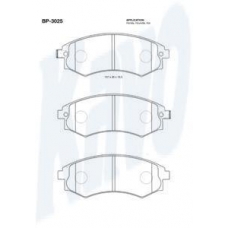 BP-3025 KAVO PARTS Комплект тормозных колодок, дисковый тормоз
