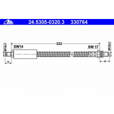 24.5305-0320.3 ATE Тормозной шланг