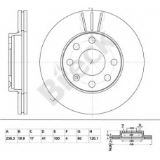 BR 306 VA100 BRECK Тормозной диск
