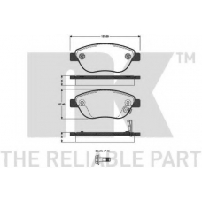 223636 NK Комплект тормозных колодок, дисковый тормоз