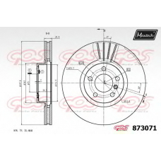 873071.0000 MAXTECH Тормозной диск