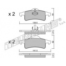 542.0 TRUSTING Комплект тормозных колодок, дисковый тормоз