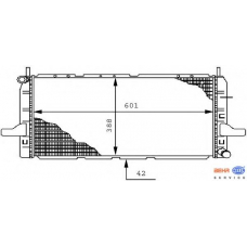 8MK 376 711-541 HELLA Радиатор, охлаждение двигателя