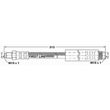 FBH6690 FIRST LINE Тормозной шланг